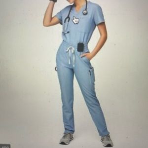 FIGS Heather Indigo Scrub Set